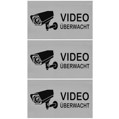 Your Day Mate Stickerset "Video Bewaakt", 3 stuks, 10 x 6 cm, zelfklevende folie, waarschuwingssticker voor binnen en buiten, videobewakingscamera, waarschuwing Your Day Mate Stickerset "Video Bewaakt", 3 stuks, 10 x 6 cm, zelfklevende folie, waarschuwingssticker voor binnen en buiten, videobewakingscamera, waarschuwing