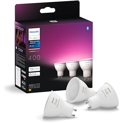 Philips Slimme GU10 Spot, Wit & Gekleurd Licht (3 stuks), Bluetooth-compatibel, Stembediening met Alexa, Apple Home & Google Assistant Philips Slimme GU10 Spot, Wit & Gekleurd Licht (3 stuks), Bluetooth-compatibel, Stembediening met Alexa, Apple Home & Google Assistant