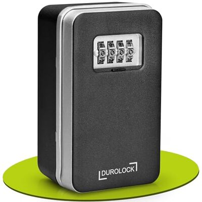 DUROLOCK Sleutelkluis met cijfercode buiten (wandmontage), XXL sleutelbox met code voor buiten, sleutelkluis met cijfercode voor AirBnB, kantoor en familie DUROLOCK Sleutelkluis met cijfercode buiten (wandmontage), XXL sleutelbox met code voor buiten, sleutelkluis met cijfercode voor AirBnB, kantoor en familie