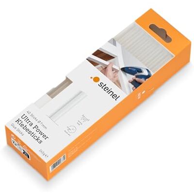 Steinel , Ultra Power, lijmsticks met een diameter van 7 mm, 40 stickers, 240 g, universele smeltlijm voor vaste verbindingen Steinel , Ultra Power, lijmsticks met een diameter van 7 mm, 40 stickers, 240 g, universele smeltlijm voor vaste verbindingen