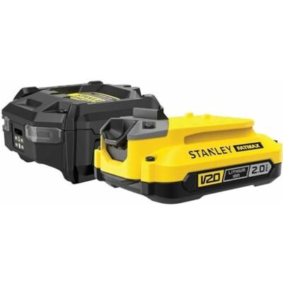 Stanley SFMCB10D1-QW 2 Ah oplaadbare lithiumbatterij, EAN-merk: 5035048808634 Stanley SFMCB10D1-QW 2 Ah oplaadbare lithiumbatterij, EAN-merk: 5035048808634