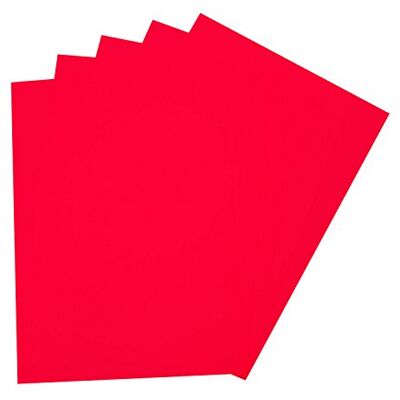 Folia 23520 – schuimrubber – 5 vellen – 2 mm – ca. 29 x 40 cm – helder rood – ideaal voor veel knutselwerk Folia 23520 – schuimrubber – 5 vellen – 2 mm – ca. 29 x 40 cm – helder rood – ideaal voor veel knutselwerk