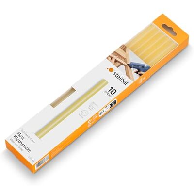 Steinel hete lijmstiften voor hout diameter 11 mm hete lijmstift patronen met hete lijm van hout met een lengte van 250 mm 250 g 10 stokjes 006778 Steinel hete lijmstiften voor hout diameter 11 mm hete lijmstift patronen met hete lijm van hout met een lengte van 250 mm 250 g 10 stokjes 006778