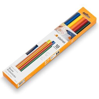 Steinel Gekleurde lijmstiften diameter 11 mm hete lijmstift gekleurde lijmpatronen met een lengte van 250 mm Steinel Gekleurde lijmstiften diameter 11 mm hete lijmstift gekleurde lijmpatronen met een lengte van 250 mm