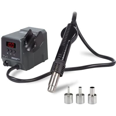 Velleman Hete lucht soldeerstation, soldeerapparaat, lasapparaat, heteluchtpistool, soldeerbout, soldeerstation, desoldeerstation, SMD-componenten, 300 W, 100-500 °C Velleman Hete lucht soldeerstation, soldeerapparaat, lasapparaat, heteluchtpistool, soldeerbout, soldeerstation, desoldeerstation, SMD-componenten, 300 W, 100-500 °C