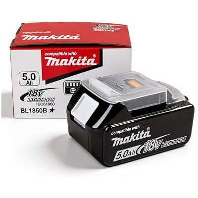Akkuzone 5,0 Ah 18 V BL1850B accu compatibel met Makita 18 V LXT System gereedschap, Li-ion reserveaccu met led-laadindicator Akkuzone 5,0 Ah 18 V BL1850B accu compatibel met Makita 18 V LXT System gereedschap, Li-ion reserveaccu met led-laadindicator