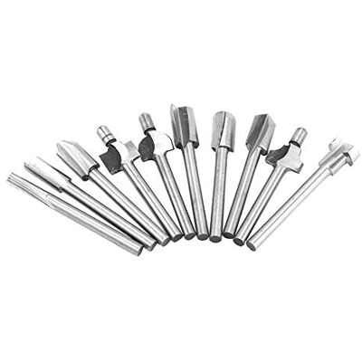 Garosa 10Pcs 3.2mm 1/8 " Mini Schacht HSS Hout Router Cutter Bits Houtfrezen Rotary Tool Frezen Snelle Frezen Bits Hout Routing voor DIY Timmerwerk Graveren Aanpassen Boor Garosa 10Pcs 3.2mm 1/8 " Mini Schacht HSS Hout Router Cutter Bits Houtfrezen Rotary Tool Frezen Snelle Frezen Bits Hout Routing voor DIY Timmerwerk Graveren Aanpassen Boor