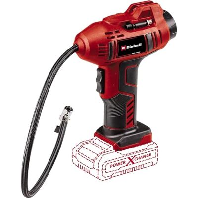 Einhell Li-Solo Power X-Change CE-CC 18 draadloze autocompressor (Li-Ion, 18 V, max. 11 bar, persluchtslang, 60 cm, automatische uitschakelfunctie, zonder accu en oplader) Einhell Li-Solo Power X-Change CE-CC 18 draadloze autocompressor (Li-Ion, 18 V, max. 11 bar, persluchtslang, 60 cm, automatische uitschakelfunctie, zonder accu en oplader)