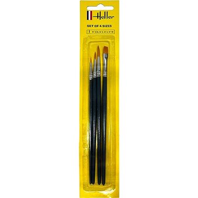 Heller 9901 penseelset 3/0/3/6/10, 4-delig Heller 9901 penseelset 3/0/3/6/10, 4-delig