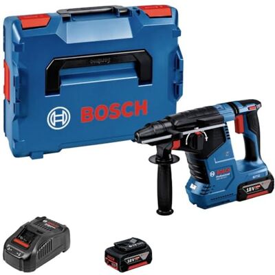 Bosch 18 V systeem accuboorhamer GBH 18 V-24 C (SDS plus, met 2 accu's van 5,0 Ah, oplader GAL 1880 PK, L-BOXX) Bosch 18 V systeem accuboorhamer GBH 18 V-24 C (SDS plus, met 2 accu's van 5,0 Ah, oplader GAL 1880 PK, L-BOXX)