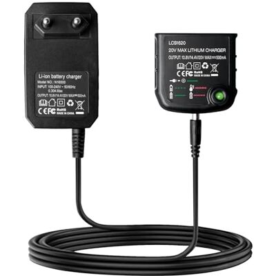 BORDEAG Lithium oplader 18V/20V, 18V voor Black & Decker, BL2018, BL2018-XJ, BL1518, LBXR20-OPE LBXR20, LB20, LBX20, LBX4020, LB2X4020, LBXR2020, LBXR2020. OPE BL1 514 jaar BORDEAG Lithium oplader 18V/20V, 18V voor Black & Decker, BL2018, BL2018-XJ, BL1518, LBXR20-OPE LBXR20, LB20, LBX20, LBX4020, LB2X4020, LBXR2020, LBXR2020. OPE BL1 514 jaar