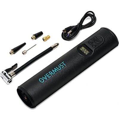 OVERMUST Draagbare autocompressor, 150 psi elektrische compressor met perslucht en automatische uitschakeling, ledlicht, ideaal voor het oppompen van autobanden, motorfiets, fiets, ballonnen OVERMUST Draagbare autocompressor, 150 psi elektrische compressor met perslucht en automatische uitschakeling, ledlicht, ideaal voor het oppompen van autobanden, motorfiets, fiets, ballonnen