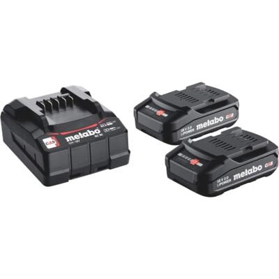 Metabo Basisset 2 x Li-Ion 2,0 Ah 685161000 accuset voor efficiënt en snel opladen inclusief 18 V accu's en oplader Metabo Basisset 2 x Li-Ion 2,0 Ah 685161000 accuset voor efficiënt en snel opladen inclusief 18 V accu's en oplader