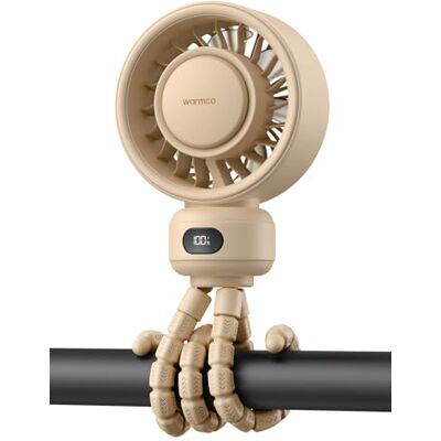 Warmco Draagbare kinderwagenventilator, 4000 mAh, oplaadbaar, om vast te Flexibel statief (tot 15 uur), 4 snelheden, led-display, afneembaar rooster, stille werking, autostoel, wieg Warmco Draagbare kinderwagenventilator, 4000 mAh, oplaadbaar, om vast te Flexibel statief (tot 15 uur), 4 snelheden, led-display, afneembaar rooster, stille werking, autostoel, wieg