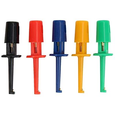 Walfront 20 stuks testhaken, accessoires voor multimeter, kleurrijk, veerhaak, testsonde, voor elektronische tests (kleine haakclip) Walfront 20 stuks testhaken, accessoires voor multimeter, kleurrijk, veerhaak, testsonde, voor elektronische tests (kleine haakclip)