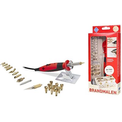 Pebaro 0262 Pyrograaf met aan/uit-functie, 9 stansen, 9 punten, soldeerpunt, piepschuimmes, pyrografie, houtbrander, solderen, polystyreen snijden, knutselen met hout Pebaro 0262 Pyrograaf met aan/uit-functie, 9 stansen, 9 punten, soldeerpunt, piepschuimmes, pyrografie, houtbrander, solderen, polystyreen snijden, knutselen met hout