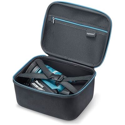 Supremery Hoes compatibel met Makita DBO180Z DBO480Z accu-excentrische schuurmachine, 18 V, koffer, accessoires, compacte draagtas, zwart/blauw, utilitair Supremery Hoes compatibel met Makita DBO180Z DBO480Z accu-excentrische schuurmachine, 18 V, koffer, accessoires, compacte draagtas, zwart/blauw, utilitair