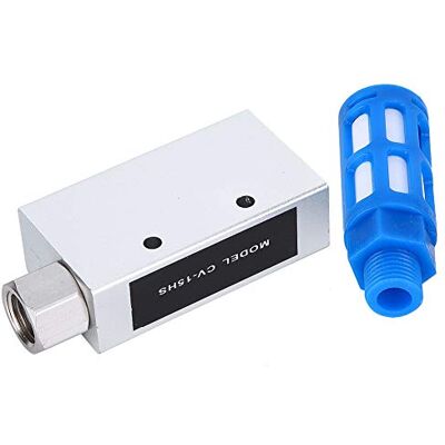 Oumefar Luchtuitwerper fitting aluminiumlegering vacuüm generator CV-15HS negatieve druk generator pneumatische uitlaat pneumatische vacuüm generator met geluiddemper Oumefar Luchtuitwerper fitting aluminiumlegering vacuüm generator CV-15HS negatieve druk generator pneumatische uitlaat pneumatische vacuüm generator met geluiddemper
