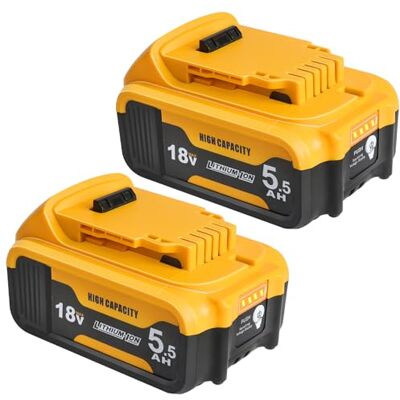Powarobor DCB184 2 stuks Li-ion reservebatterijen 18 V 5,5 Ah compatibel met Dewalt 18 V DCB180 DCB182 DCB181 elektrisch gereedschap Powarobor DCB184 2 stuks Li-ion reservebatterijen 18 V 5,5 Ah compatibel met Dewalt 18 V DCB180 DCB182 DCB181 elektrisch gereedschap