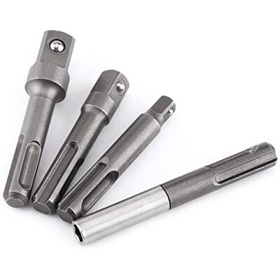 Walfront 4 stuks 1/4 inch 3/8 inch 1/2 inch bithouder, SDS-Plus magnetische schroefverlenging schroevendraaier verlenging connector vierkante kop Walfront 4 stuks 1/4 inch 3/8 inch 1/2 inch bithouder, SDS-Plus magnetische schroefverlenging schroevendraaier verlenging connector vierkante kop