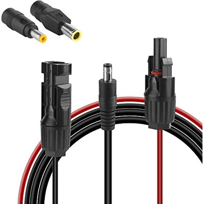 Vegena Zonnepaneel naar DC 8 mm stekker, fotovoltaïsche kabel naar DC 5,5 x 2,1 mm met DC 5,5 x 2,5 mm, kabelconnector 1,5 m 16 AWG, zonne-omvormer connector voor zonne-generatoren Vegena Zonnepaneel naar DC 8 mm stekker, fotovoltaïsche kabel naar DC 5,5 x 2,1 mm met DC 5,5 x 2,5 mm, kabelconnector 1,5 m 16 AWG, zonne-omvormer connector voor zonne-generatoren