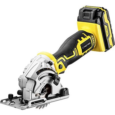 TROTEC PCSS handcirkelzaag 05-20 V, cirkelzaag 65 W, zaagdiepte max. 28,5 mm, 3 messen (Ø 89 mm/HSS, TCT, diamant), multiaccu 20 V 2,0 Ah, stofafzuiging TROTEC PCSS handcirkelzaag 05-20 V, cirkelzaag 65 W, zaagdiepte max. 28,5 mm, 3 messen (Ø 89 mm/HSS, TCT, diamant), multiaccu 20 V 2,0 Ah, stofafzuiging