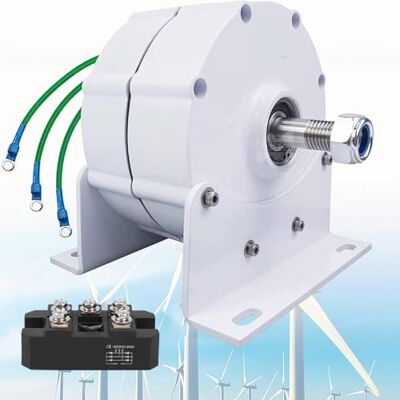 Qiang Generator met permanente magneet, 10.000 W, 12 V, 24 V, 48 V, 120 V, 220 V, 600 r/m, driefasig wisselstroom, voor windturbine, waterturbine, 220 V Qiang Generator met permanente magneet, 10.000 W, 12 V, 24 V, 48 V, 120 V, 220 V, 600 r/m, driefasig wisselstroom, voor windturbine, waterturbine, 220 V