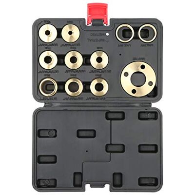 LiebeWH Gidssjabloon voor spinner, 11 stuks/set routergeleidingsset met contramoer-adapter, messing modelroutergeleidingsset voor reinigingswerkzaamheden LiebeWH Gidssjabloon voor spinner, 11 stuks/set routergeleidingsset met contramoer-adapter, messing modelroutergeleidingsset voor reinigingswerkzaamheden