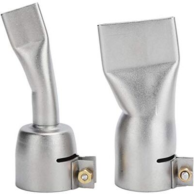 Fafeicy Platte spuitmond voor soldeerpistool, roestvrij staal, 2 stuks voor lasmachine met hete lucht Fafeicy Platte spuitmond voor soldeerpistool, roestvrij staal, 2 stuks voor lasmachine met hete lucht