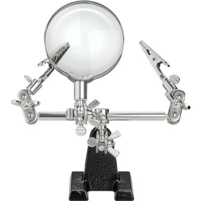 goobay 51199 soldeerstandaard derde hand met vergrootglas vergroting 2,5 x soldeerstandaard voor soldeerhulp met krokodillenklemmen goobay 51199 soldeerstandaard derde hand met vergrootglas vergroting 2,5 x soldeerstandaard voor soldeerhulp met krokodillenklemmen