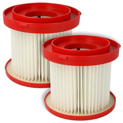 vhbw 2 stuks stofzuigerfilters geschikt voor Milwaukee M12 FVCL, M18 FPOVCL, M18 VC2, M18 VC2-0 stofzuiger, anti-allergeen HEPA-filter vhbw 2 stuks stofzuigerfilters geschikt voor Milwaukee M12 FVCL, M18 FPOVCL, M18 VC2, M18 VC2-0 stofzuiger, anti-allergeen HEPA-filter