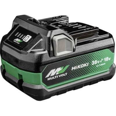 HIKOKI Multi Volt accu BSL36A18X (18 V 5,0 Ah / 36 V 2,5 Ah accu, Li-Ion, 4 Snel opladen reservebatterij, 4-traps led-indicator, lithium-ion-technologie, hoge efficiëntie HIKOKI Multi Volt accu BSL36A18X (18 V 5,0 Ah / 36 V 2,5 Ah accu, Li-Ion, 4 Snel opladen reservebatterij, 4-traps led-indicator, lithium-ion-technologie, hoge efficiëntie