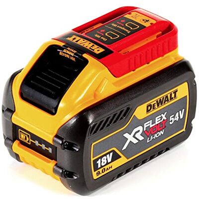 DeWalt DCB547-XJ FlexVolt Li-Ion XR reserveaccu met 18 V en 54 V/max 9,0 Ah. DeWalt DCB547-XJ FlexVolt Li-Ion XR reserveaccu met 18 V en 54 V/max 9,0 Ah.