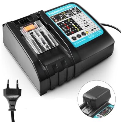 HOSPAOP 18V DC18RC acculader compatibel met Makita 14,4V en 18V Li-Ion BL1815 BL1830 BL1840 BL1850 BL1860 BL1890 BL1415 BL1430 BL1440 HOSPAOP 18V DC18RC acculader compatibel met Makita 14,4V en 18V Li-Ion BL1815 BL1830 BL1840 BL1850 BL1860 BL1890 BL1415 BL1430 BL1440