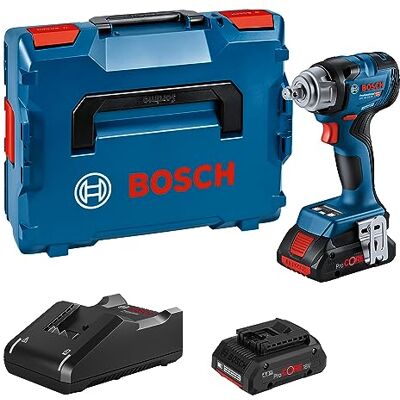 Bosch 18 V draadloos boutsysteem GDS 18 V-330 HC (aandraaimoment 330 Nm, loskoppel 560 Nm, 2 ProCORE 4,0 Ah batterijen, oplader, Bluetooth-module Low Energy, L-BOXX) Bosch 18 V draadloos boutsysteem GDS 18 V-330 HC (aandraaimoment 330 Nm, loskoppel 560 Nm, 2 ProCORE 4,0 Ah batterijen, oplader, Bluetooth-module Low Energy, L-BOXX)