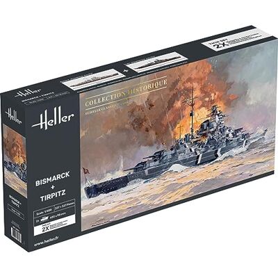 Heller Bismarck + Tirpitz TWINSET 1:400e Heller Bismarck + Tirpitz TWINSET 1:400e