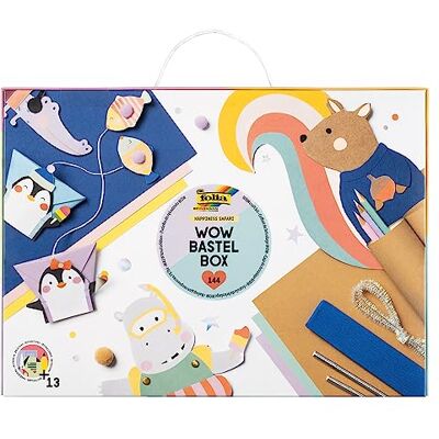Folia Wow 924 Happy Safari knutselbox 144-delig met papier, knutselkarton, stickers, accessoires en handleiding (mogelijk niet beschikbaar in het Nederlands) Folia Wow 924 Happy Safari knutselbox 144-delig met papier, knutselkarton, stickers, accessoires en handleiding (mogelijk niet beschikbaar in het Nederlands)