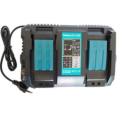 YASI MFG Vervang dubbele snellader voor 2 batterijen voor Makita DC18RD 14,4 V 18 V DC18RA DC18RC voor Makita batterijen 14,4 V-18 V BL1830 BL1430 BL1815 BL1415 BL1840 BL1850 BL1440 BL1440 BL1440 BL1815 BL1840 BL1850 BL14450 stuks YASI MFG Vervang dubbele snellader voor 2 batterijen voor Makita DC18RD 14,4 V 18 V DC18RA DC18RC voor Makita batterijen 14,4 V-18 V BL1830 BL1430 BL1815 BL1415 BL1840 BL1850 BL1440 BL1440 BL1440 BL1815 BL1840 BL1850 BL14450 stuks