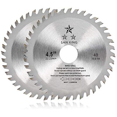 HuhWafee Cirkelzaagbladen, 2 stuks, 115 x 22,2 mm, 40 tanden, voor haakse slijper, multi-materiaal, dunne snede, voor aluminium, koper, non-ferrometalen, hout, multiplex, kunststof HuhWafee Cirkelzaagbladen, 2 stuks, 115 x 22,2 mm, 40 tanden, voor haakse slijper, multi-materiaal, dunne snede, voor aluminium, koper, non-ferrometalen, hout, multiplex, kunststof