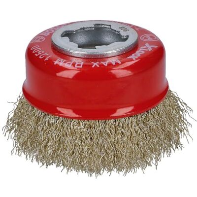 Bosch 1 x golvende draadborstel PRO Metal Clean voor kleine haakse slijpers, X-Lock (voor non-ferrometalen, staal, Ø 75 mm, professionele accessoires kleine haakse slijper) Bosch 1 x golvende draadborstel PRO Metal Clean voor kleine haakse slijpers, X-Lock (voor non-ferrometalen, staal, Ø 75 mm, professionele accessoires kleine haakse slijper)