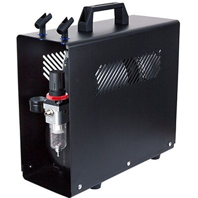 Fengda FD-186A Professionele airbrush-compressor met 3 l tank, 4 bar stop/3bar start/stil/olievrij voor hobby, tatoeage en andere airbrush-toepassingen Fengda FD-186A Professionele airbrush-compressor met 3 l tank, 4 bar stop/3bar start/stil/olievrij voor hobby, tatoeage en andere airbrush-toepassingen