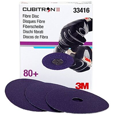 3M Cubitron II Schuurvezelschijf, 33416, 12,7 x 2,2 cm, korrel 80+, 5 stuks, hoge prestaties, snel snijden, lange levensduur 3M Cubitron II Schuurvezelschijf, 33416, 12,7 x 2,2 cm, korrel 80+, 5 stuks, hoge prestaties, snel snijden, lange levensduur