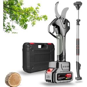 Fablestoryem 50 mm accusnoeischaar met verlengstang: Professionele elektrische schaar met batterij van 4500 mAh Elektrische snoeischaar met LCD-scherm voor tuinieren, 2Battery Fablestoryem 50 mm accusnoeischaar met verlengstang: Professionele elektrische schaar met batterij van 4500 mAh Elektrische snoeischaar met LCD-scherm voor tuinieren, 2Battery