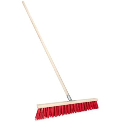 woplus Straatbezem met houten handvat, robuuste industriële bezem met stabiele borstelharen, voor binnenplaats, tuin en trottoirs (50 cm met 130 cm steel) woplus Straatbezem met houten handvat, robuuste industriële bezem met stabiele borstelharen, voor binnenplaats, tuin en trottoirs (50 cm met 130 cm steel)