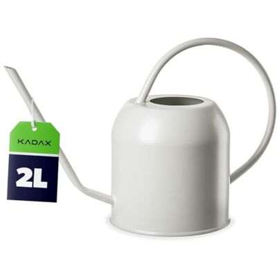 KADAX Gieter van 2 liter van gepoedercoat staal, kleine gieter met lange nauwkeurige schenktuit voor kamerplanten, metalen gieter (crème) KADAX Gieter van 2 liter van gepoedercoat staal, kleine gieter met lange nauwkeurige schenktuit voor kamerplanten, metalen gieter (crème)