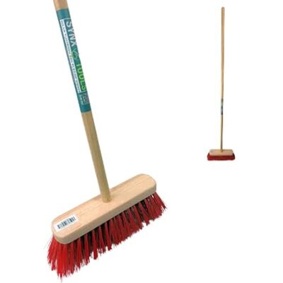 Synx Tools Tuinbezem hard nylon 30 cm straatbezem handvat 120 cm reinigingsartikelen schrobborstels Synx Tools Tuinbezem hard nylon 30 cm straatbezem handvat 120 cm reinigingsartikelen schrobborstels