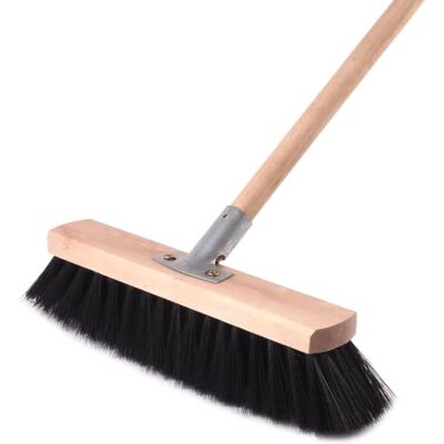 Bauster ® Robuuste bezem, 300 mm, met steel van 120 cm, straatbezem, industriële bezem, tuinbezem, voor wegen en trottoirs, binnenbezem Bauster ® Robuuste bezem, 300 mm, met steel van 120 cm, straatbezem, industriële bezem, tuinbezem, voor wegen en trottoirs, binnenbezem