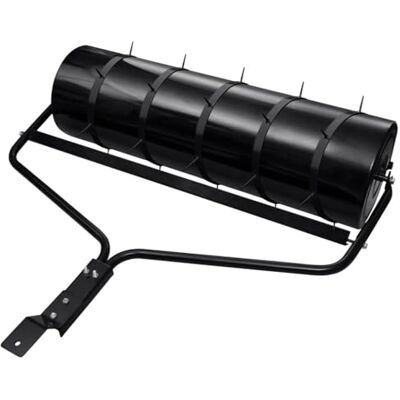 vidaXL Tuingazonrol om te trekken en beluchtingsklemmen, zwart, 63 l, ijzer, tuinrol, beluchtingsrol, tuingazonrol vidaXL Tuingazonrol om te trekken en beluchtingsklemmen, zwart, 63 l, ijzer, tuinrol, beluchtingsrol, tuingazonrol