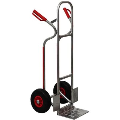 PROREGAL Ragnar Opvouwbare steekwagen, 117 x 60 x 52 cm (h x b x d), belastbaar tot 250 kg, lekvrije wielen, aluminium, transportwagen, inklapbaar PROREGAL Ragnar Opvouwbare steekwagen, 117 x 60 x 52 cm (h x b x d), belastbaar tot 250 kg, lekvrije wielen, aluminium, transportwagen, inklapbaar