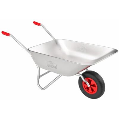 Gardebruk Kruiwagen 80 l, gegalvaniseerde rubberen handgrepen, maximaal draagvermogen: 100 kg, bouwkruiwagen, tuinkruiwagen Gardebruk Kruiwagen 80 l, gegalvaniseerde rubberen handgrepen, maximaal draagvermogen: 100 kg, bouwkruiwagen, tuinkruiwagen